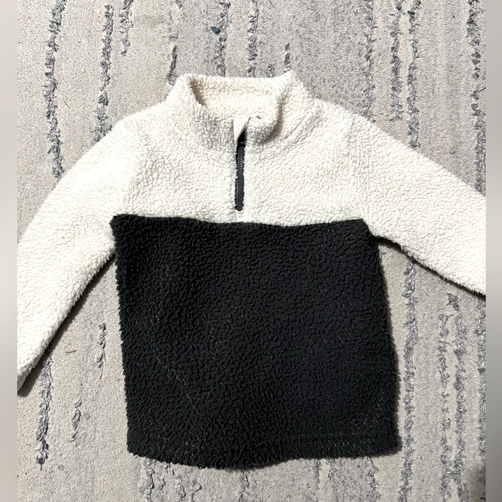 Sherpa boys half zip sweater